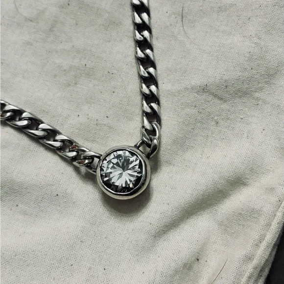 Sterling Silver Chain choker - Picture 5 of 9